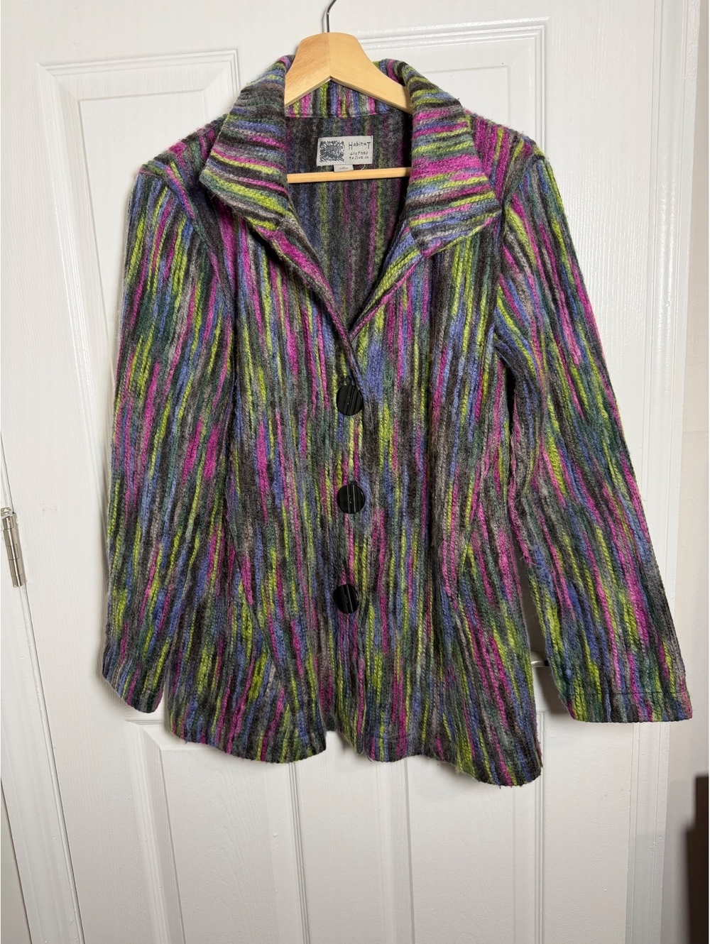 Habitat Multicolored Yarn Button Blazer Jacket